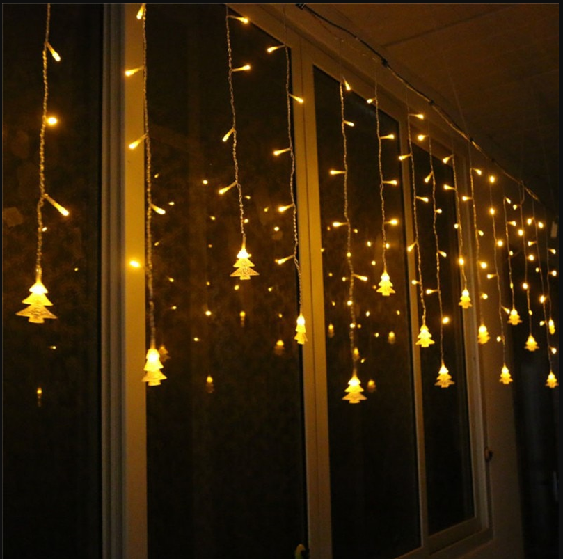 Weihnachten Laterne Saiten Urlaub Laternen Weihnachten Baum Vorhang Lichter