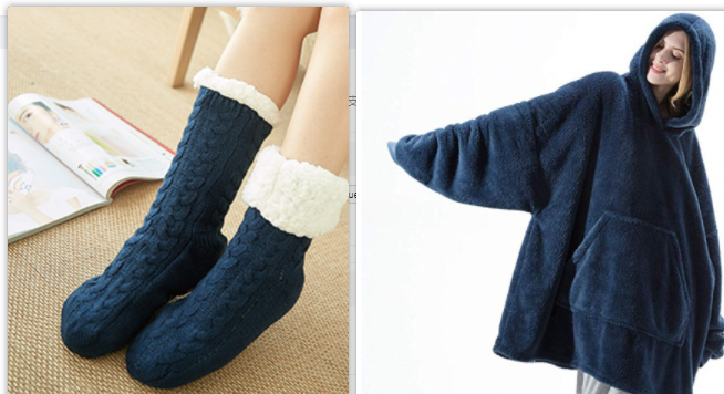 Komfortable Lose Doppelseitige Fleece Dicker Wearable Decke